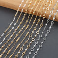 GUFEATHER C237 1m/lot Simple Style Plastic Pearl Metal Chain Diy Choker Necklace for Women Jewelry Accessories in Bag