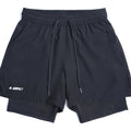 OEM Workout Training 2 in 1 Gym Shorts for Men Lined Double Layer Pockets Polyester Shorts Custom Men's Athletic Sports Shorts