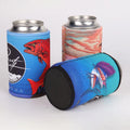 Factory Direct Supply Cozy Neoprene Insulated Waterproof Beer Can Cooler Holder Letter Pattern Customized Color Logo Direct