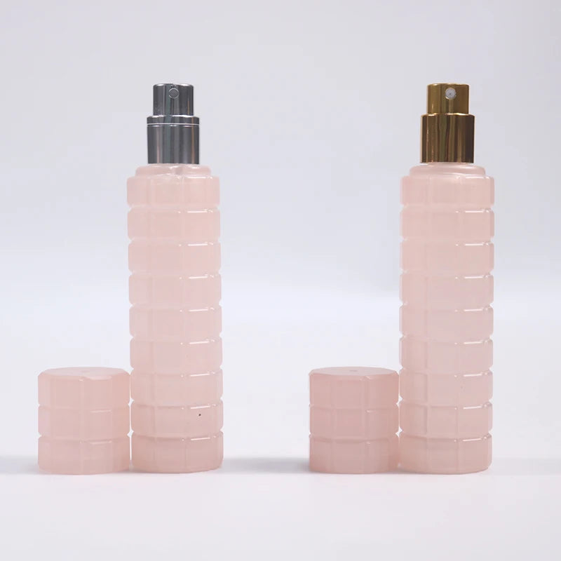 Factory Wholesale Ladies Round Luxury 30ml pink Round Perfume Bottle Spray Cap Empty Fill Glass Perfume Bottle