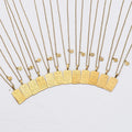 Wholesale 18K PVD Plated Waterproof Jewelry 316L Stainless Steel Tarot Card Necklace 12 Horoscope Zodiac Sign Pendant Necklace