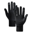 New Arrival Winter Thermal Warm Fleece Lining Running Cycling Racing Gloves Anti-Slip Silicone Gel Touchscreen Sports