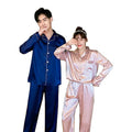 Couple's and Lover Sleepwear Set Satin Designers Men and Women Pajamas Long Sleeve