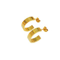 Non Tarnish Stainless Steel Stud Earrings Jewelry Finding Hoops Gold Plated Round Hoop Earrings on Sale