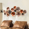 150*62CM Living Room Background Wall Decor Metal Wall Decoration Creative Petals Retro Crafts Wall Hanging