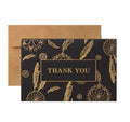 Wholesale Custom Printing Gold Stamping Thanksgiving Black Kraft Paper Greeting Cards With Envelopes