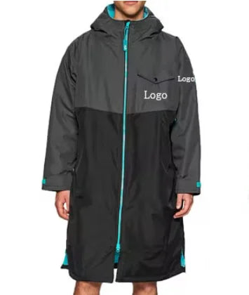 Luxury High Waterproof Performance Quick Dry Hooded Thick Polyester Poncho Surf Recycled Fabric Beach Changing Robe