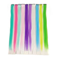 100% Luminous Glowing Hairpiece Synthetic Hair One Clip in Hair Extension 20inch Shining Hair Piece in the Darkness