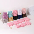 Custom logo Gift Boxes Necklace Bracelet Rings Velvet Drawer Paper Luxury Jewelry Box Packaging