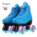 EACH New Arrival Indoor and Outdoor Skater Shoes Quad Unisex Glitter Flashing Roller Skates 4 Wheel for Women Adults