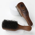 Men's Natural Boar Bristle Shaving Brush with Skull Design Customized Logo Beech Wood and Wooden Handle