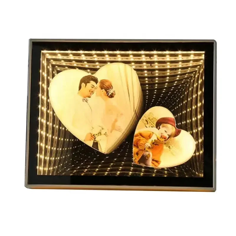 Sublimation Blank Custom 3D LED Magic Mirror Photo Frame for Gifts/Decoration