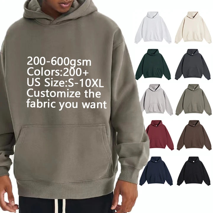 OEM ODM Cotton Oversized Custom Design Logo Puff Printing Unisex Hoodies
