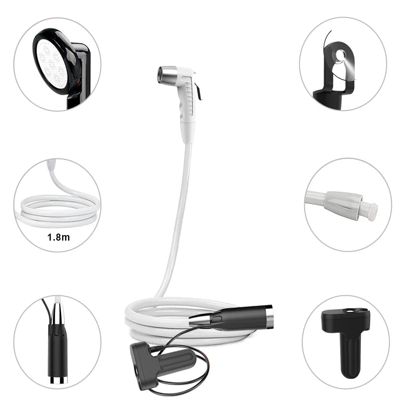 Camping Personal Cleaning Products Shattaf Set Portable Bidet Spray Shower for Hotel Camping Outdoor and Travel