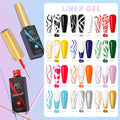 AS Draw Painting Gel Nail Polish Liner Set Lines Nail Art Varnish Set 12 Colors Soak Off UV LED French Manicure Gel Polish
