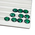 HQ GEMS a Quality 3x5--10x14mm Oval Cut Lab Grown Created Zambia Green Emerald Gemstone
