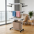 Standing Metal Laundry Hangers Racks Home Foldable Clothing Drying Rack Portable Clothes Hanging Rack Stand