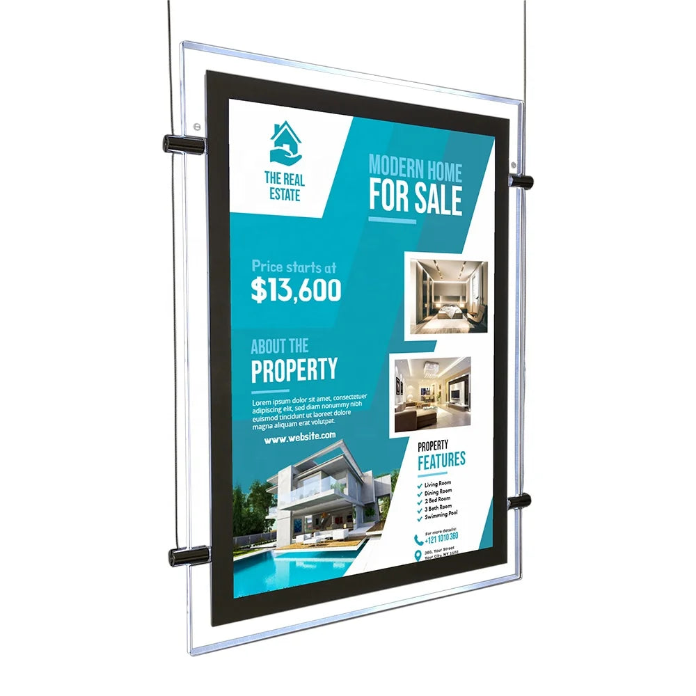 A2 A3 Glow Sign Board Led Display High Brightness Eco-Friendly Ultra Slim Long Life Advertising Light Box Acrylic Double Light MegaBDM