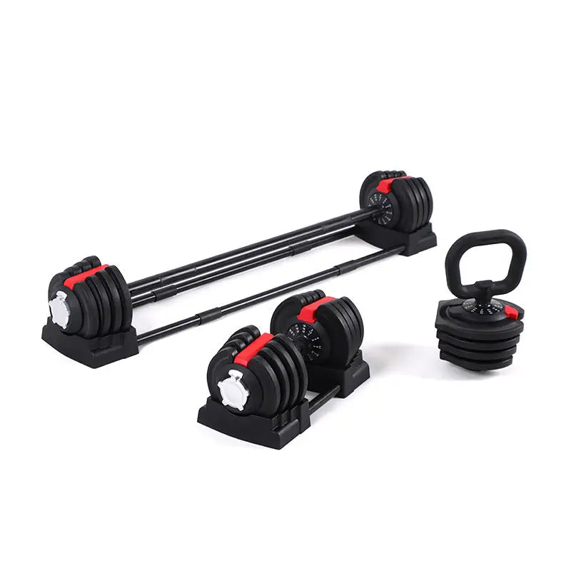 Superior Quality Men's Fitness 10-20kg Adjustable Barbell Set Home Electroplating Solid Iron Made of Steel