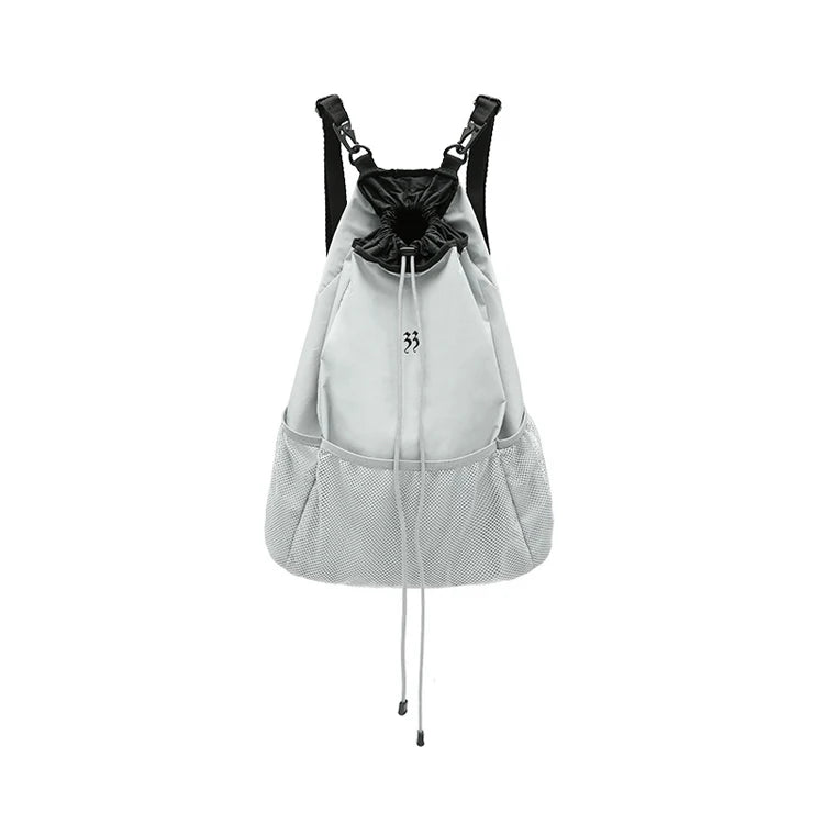 Trendy Women's Mini Backpack Eco-Friendly Portable Nylon Cloth Polyester Geometric Waterproof Drawstring Leisure Leisure