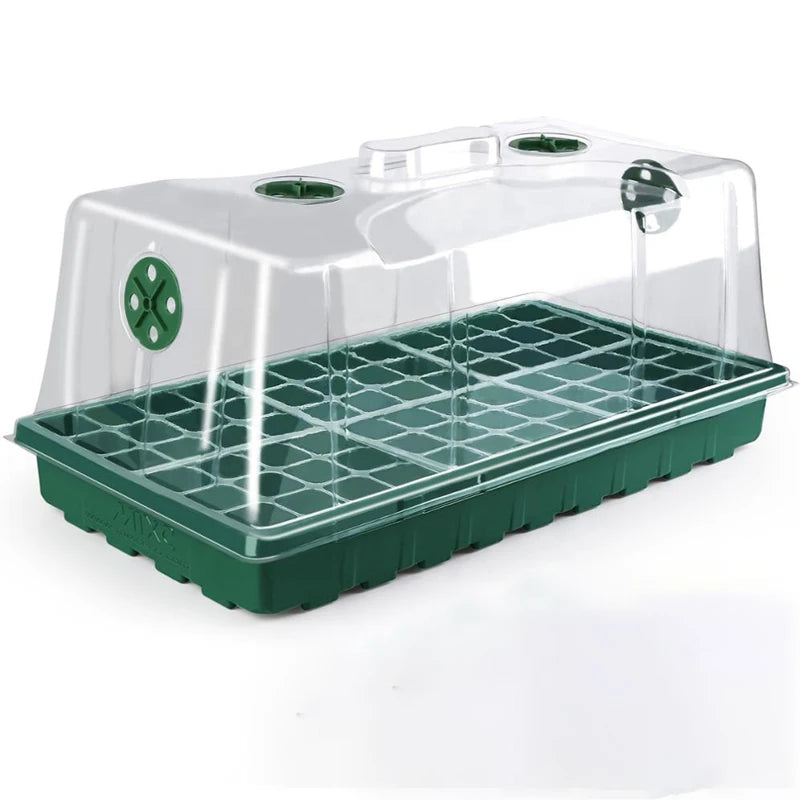 Durable Seed Germination Vegetable Plant Plastic Tray Seed Starting Cover With Dome 1020 Trays Seed Starter Tray with Lid