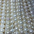 16 Inch 11-14 mm Big White Near Round Loose Wholesale Natural Freshwater Pearl Strand
