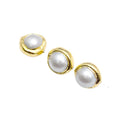 Wholesale Natural Freshwater Pearl Gold Plated Round Shape Pearl Loose Beads for Jewelry Making
