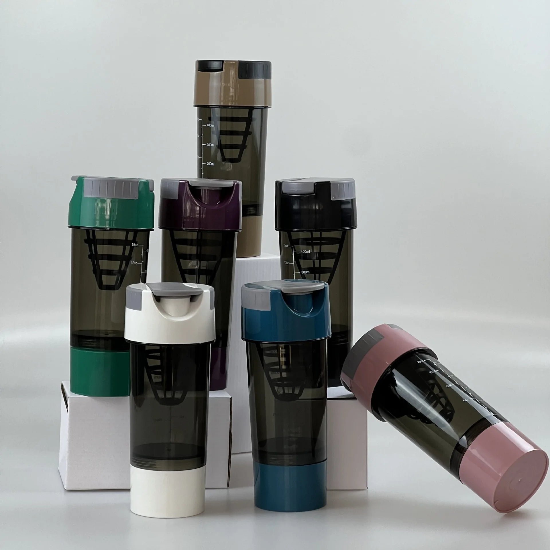 Factory Direct 500ml Sports Plastic Cup for Protein Powder Shakes Simple Atmosphere Fitness Direct Drinking Travel Use