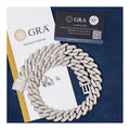 Pass Diamond Tester 20mm 3 Rows Diamonds 100% 925 Sterling Silver Moissanite Jewelry Cuban Bracecet Necklace VVS Moissanite