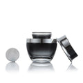 New Luxury Black Glass Cream Jar Empty 50g Face Cream Jar Matte Black square Cosmetic Jar