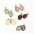 Natural Oval Shaped Crystals Pendant and Charm Stone Gemstone Pendants Charms for NECKLACES Jewelry Making