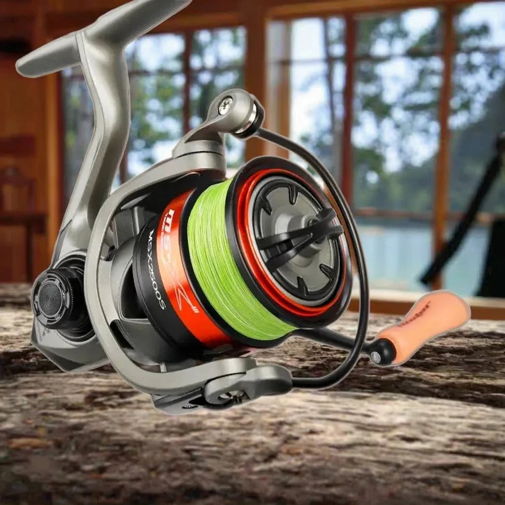 Histar Customized MS-X Orange 5.2:1 Ratio 4+1BB 6KG Max Drag Power 1000-2500 Model Light Weight Spinning Fishing Reel