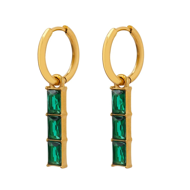 Wholesalers New Chic Arrivals Unique Designer Gold Cubic Zircon Wedding Earring Stainless Steel Earrings