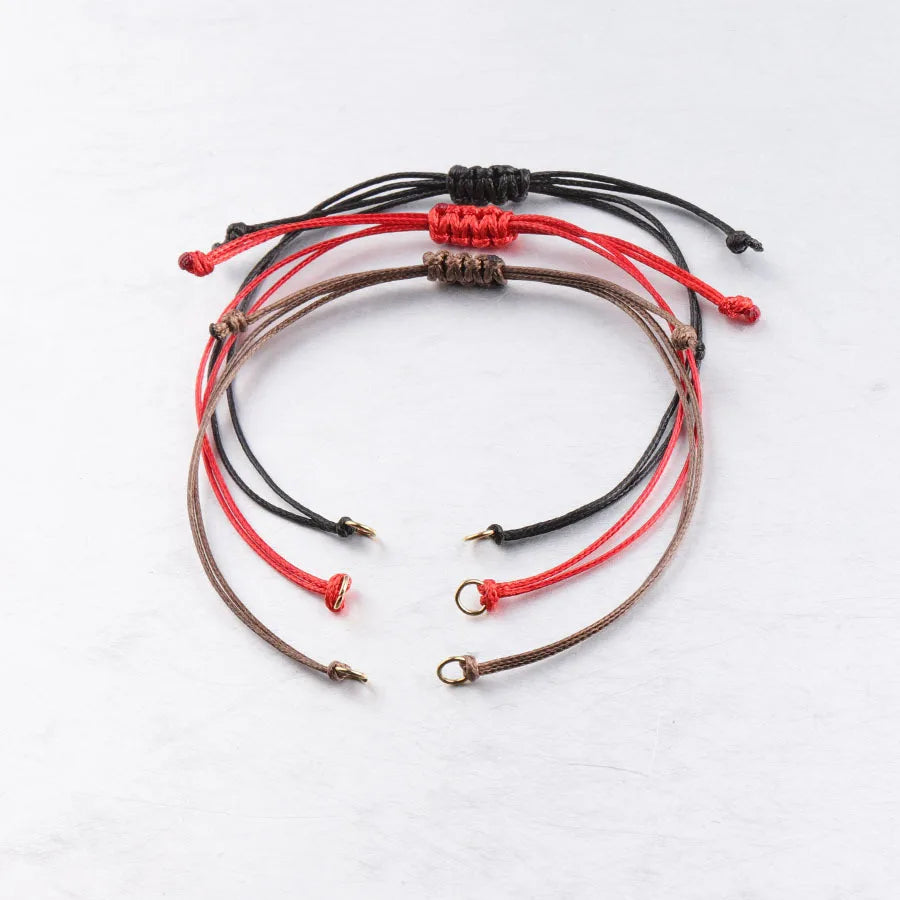 0.8mm Half Finished Adjustable Woven Wax Cord Bracelet Rope Cord Braided Bracelet