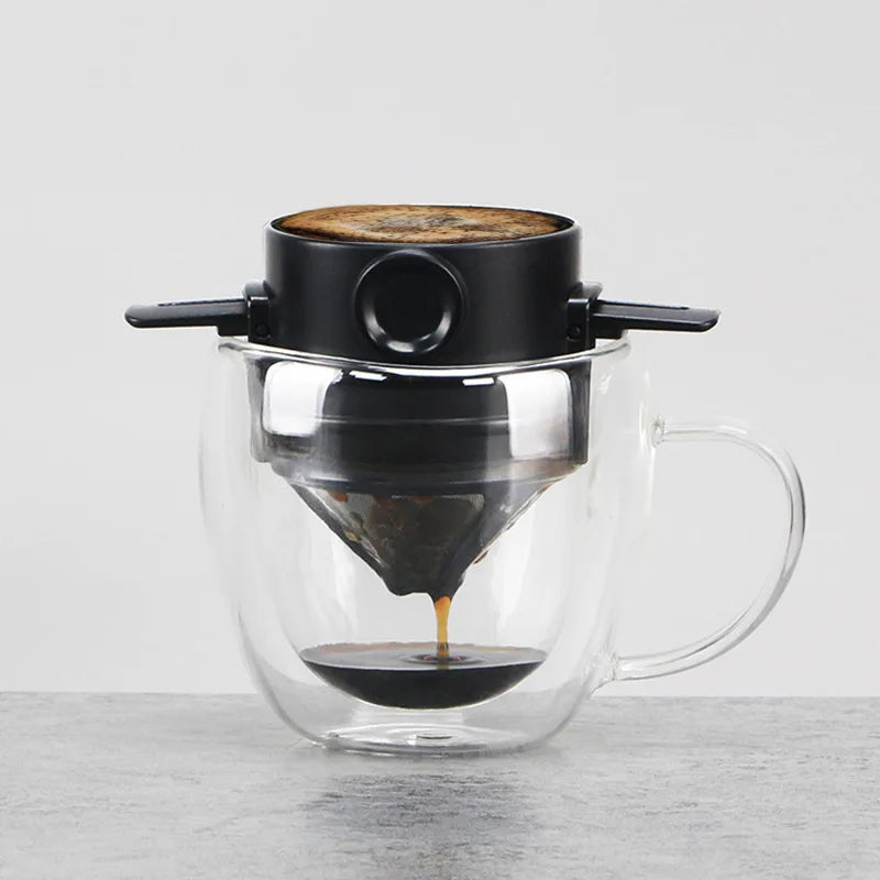 New Design Household Portable Coffee Dripper Reusable Tea Infuser Paperless Mini Coffee Filter