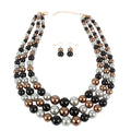 ROMANTIC Multicolor Handmade Imitation Pearl Multi-layer Necklace Strand Necklace Set