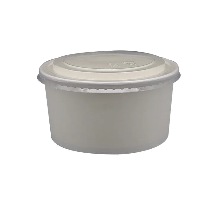 Biodegradable Disposable Lunch Bowls 8oz to 38oz Food Grade Paper Tableware for Take Away Containers