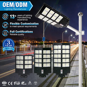 Smart Remote Control Automatic Charging Plastic 600 800 1000 Watts All in One Solar Led Street Light