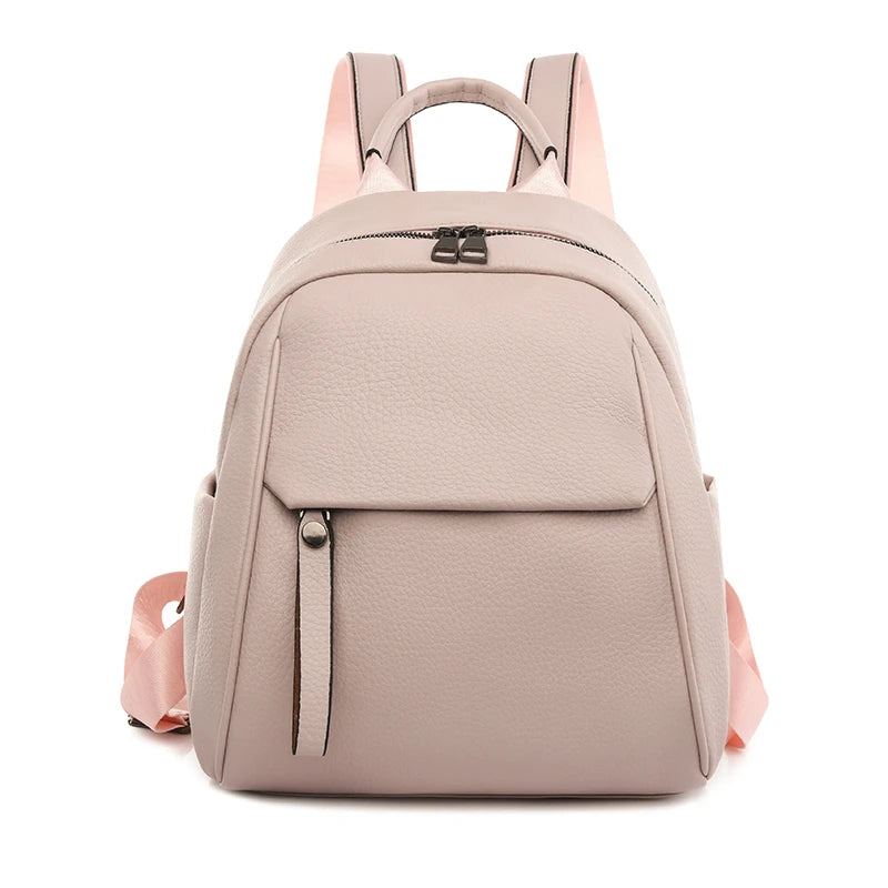 Leisure Backpack Women's Backpack 2023 New Trend Large Capacity Fashionable Pu Backpack