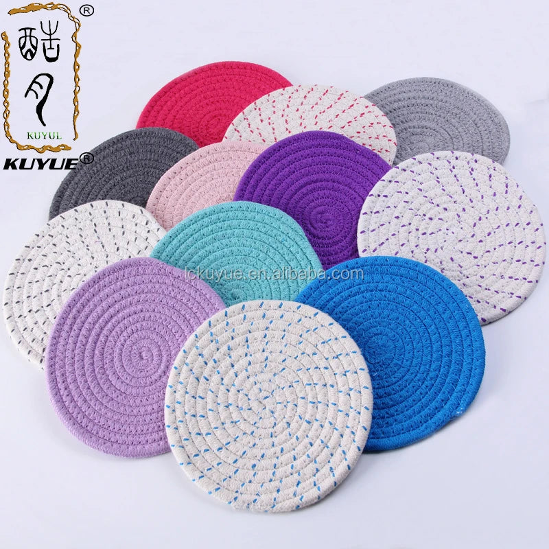 KUYUE Custom Desk Mat Cotton Rope Desk Mat