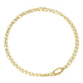 Latest 18K Gold Plated Stainless Steel Jewelry Twist Oval Buckle Long Chain Necklace P203162