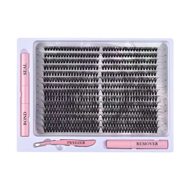 New Supplies Eyelash Clusters DIY Lash Extension Kit Bond and Seal DIY Lash Extension Kit with Bond&seal Remover and Tweezer