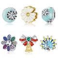 Wholesale 925 Sterling Silver Round CZ Beads - Rhodium Plated Fit Charms Hypoallergenic Bracelet Making Supplies Bulk