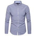 Spring and Autumn New Plaid Long-sleeved Shirt British Casual Business Men's ShirtD3