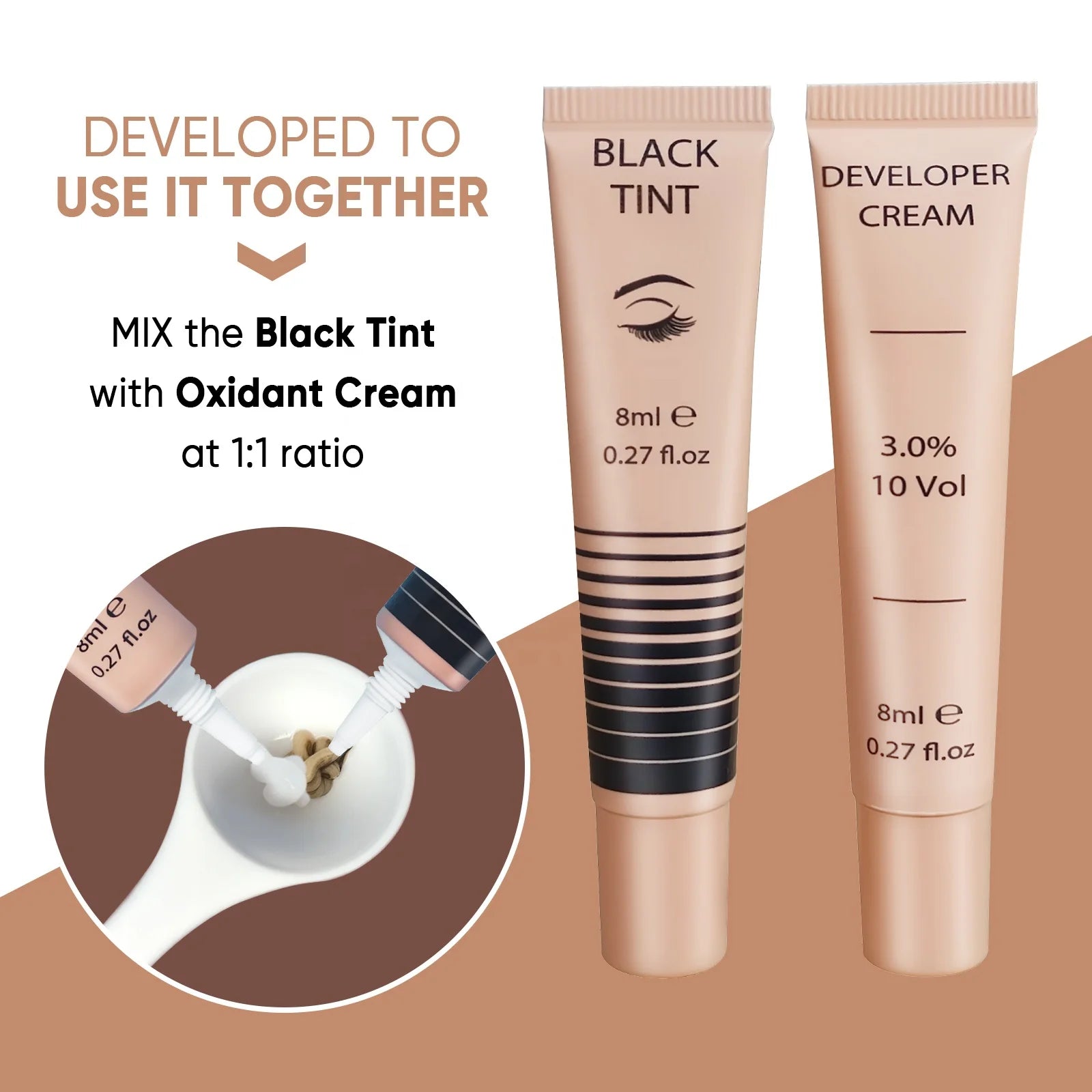 Wholesale Custom Logo Brow Tint Kit Professional Lash & Brow Dye Set Private Label Eyebrow Tint Kit for Salon & Home Use