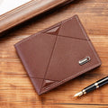 2024 New Men's Wallet Short Multi-card Slot Fashion Casual Wallet Young Men's Thin Horizontal Soft Wallet ID Bag
