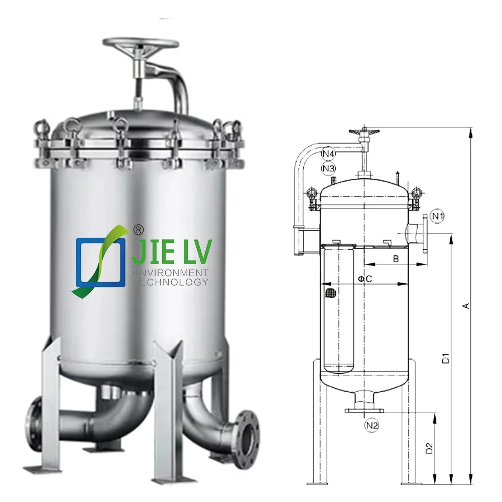 New Stainless Steel Oil Fuel Purifier Filter Housing Machine with Customized Size and 0.2-2500 Micron Filtration