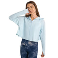 Hoodie Sports Leisure Jacket Long Sleeved Yoga Top Loose Fingered Breathable Head and Face Integrated Sports Sweatshirts