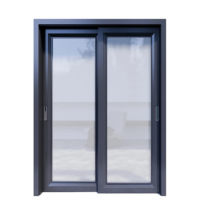 Aluminum Alloy Double-layer Tempered Glass Sliding Door Sound Insulation and Heat Insulation for Balcony Courtyard Sliding Door