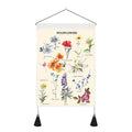 Colorful Flower Living Room Decorative Plant Retro Herbal Wildflower Wall Hanging Mandala Tapestry